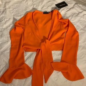tie front blouse